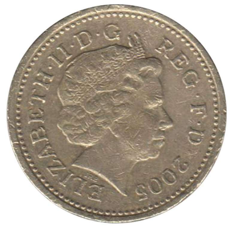 (2005) Монета Великобритания 2005 год 1 фунт &quot;Мост через Менай&quot;  Латунь  VF
